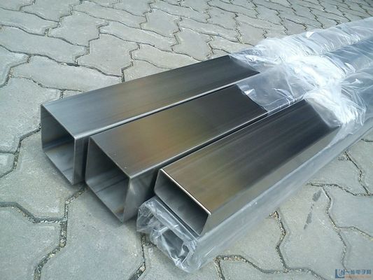 Hot Rolled Stainless Steel Rectangular Tube 120mm Outer Diameter 4K Finish 1D Technical